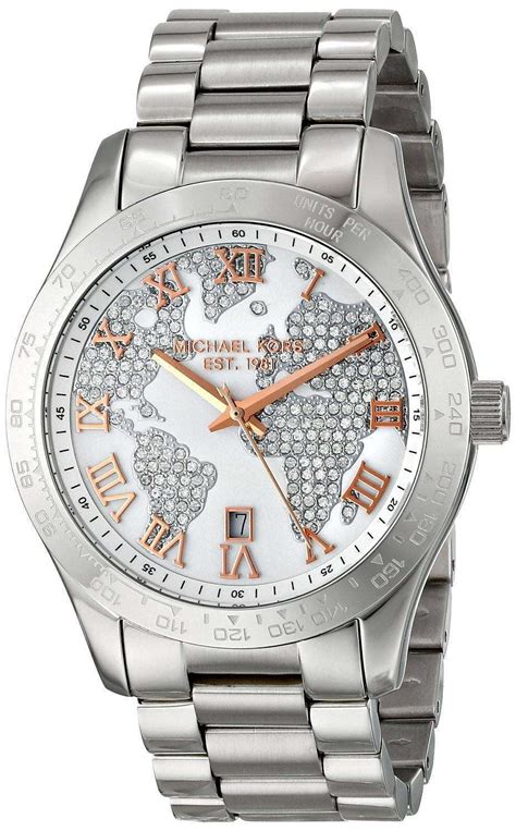 michael kors crystal map watch|Michael Kors Layton Engraved Map Crystal Pave Dial MK5958 .